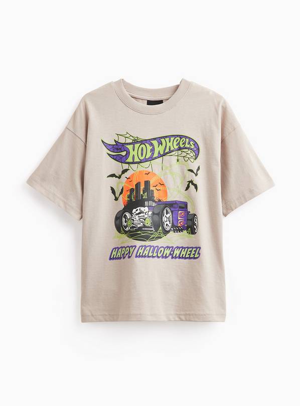 Cream Halloween Hot Wheels Graphic T-Shirt 9 years